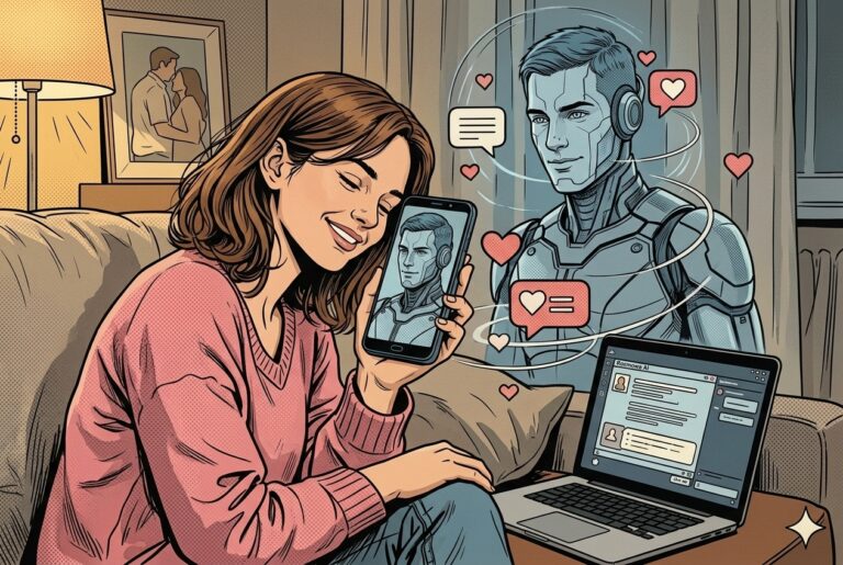 Read more about the article AI Girlfriends. Sztuczna inteligencja, prawdziwe uczucia: Czy więź z AI to jeszcze science-fiction?